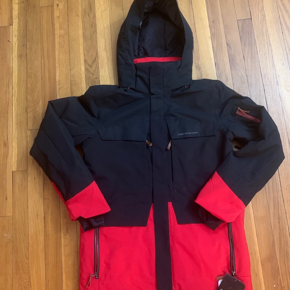 Obermeyer Mens Scout Winter Ski Jacket Black & Red